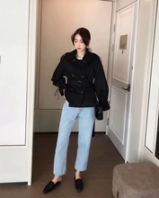 特！不退换 ！SZE STU 2023新款 直筒哈伦牛仔裤九分裤长裤女