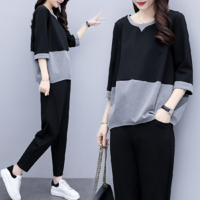 Spring and summer new Korean fashion loose size two piece casual Leggings