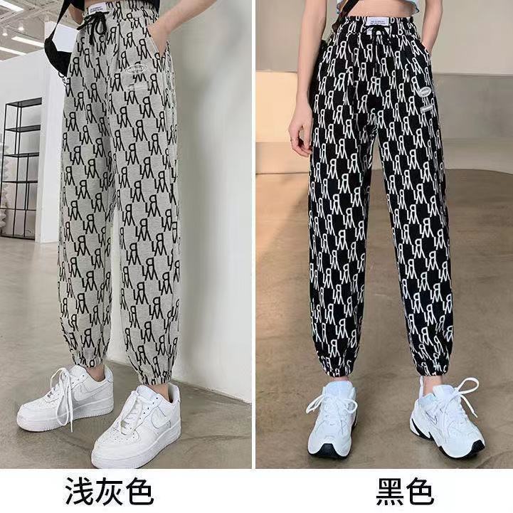 Letter print loose sweatpants spring and summer new pants for women