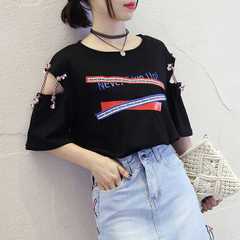 Hong Kong style retro short sleeve T-shirt women's 2018 new Korean Harajuku BF style loose half sleeve chic top