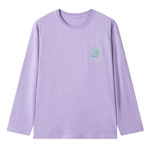 落肩长袖 女士妈妈亲子款 T恤吸湿排汗 Tiny汉麻有机棉秋季 Teeny