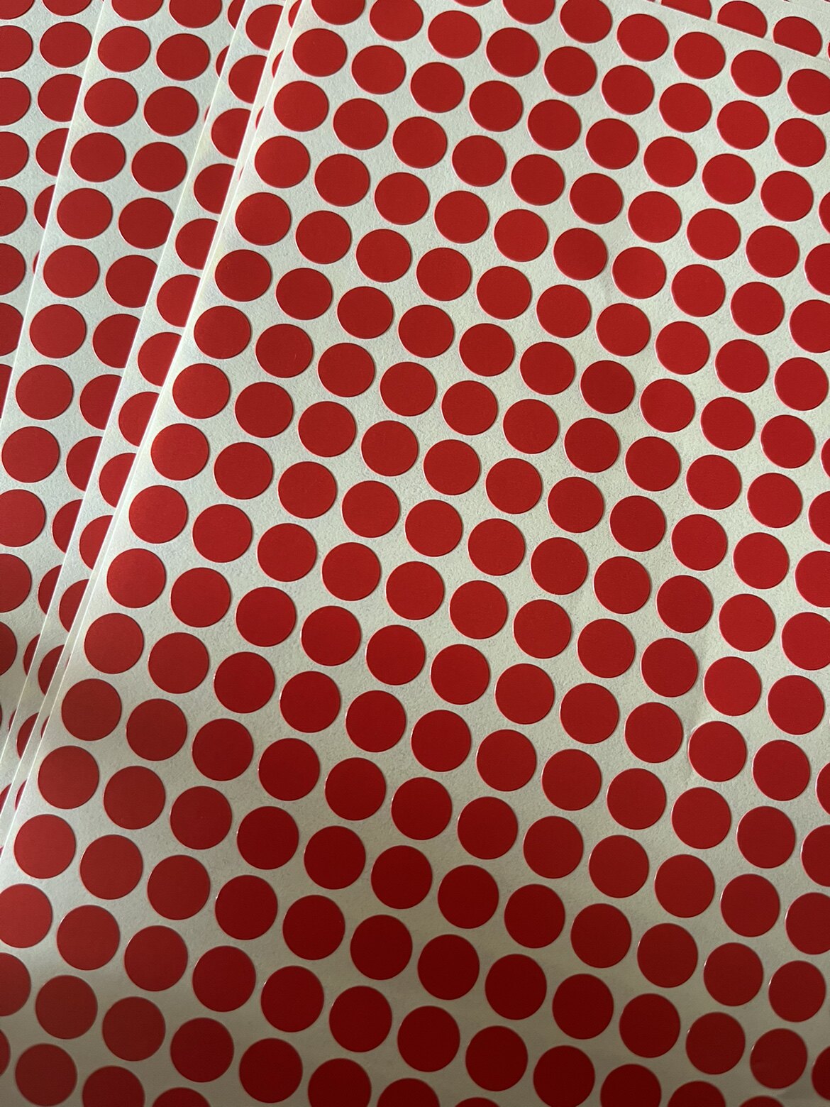 不干胶红色红纸剪纸小圆点