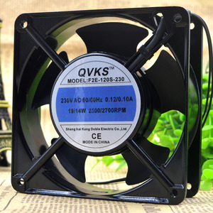 QVKS 12038 12CM F2E-120S-230 230V 14W 机柜 轴流 散热风扇