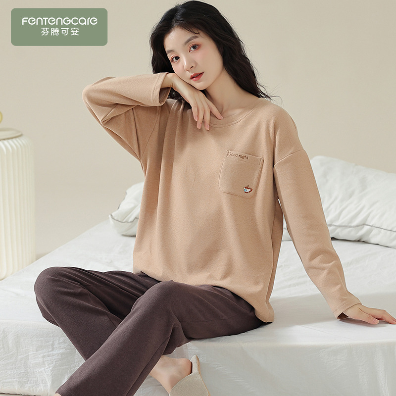 女士保暖德绒加厚秋冬季睡衣