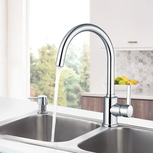 摩恩可旋转铜冷热厨房水龙头