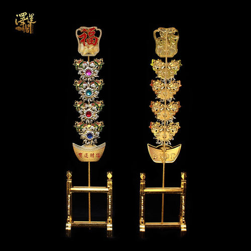 潮汕金花供佛春福旺花家用插神花合金 台版福建 东南亚拜拜香炉花