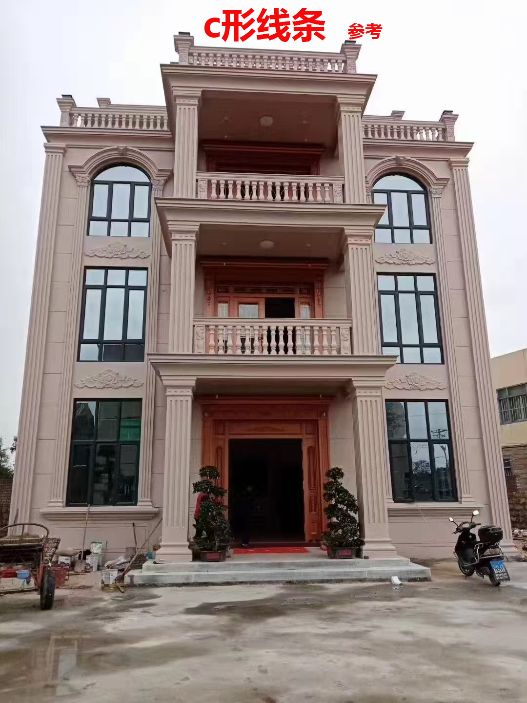 Roman column house eaves line European villa waistline building template gutter eaves line eaves line mold