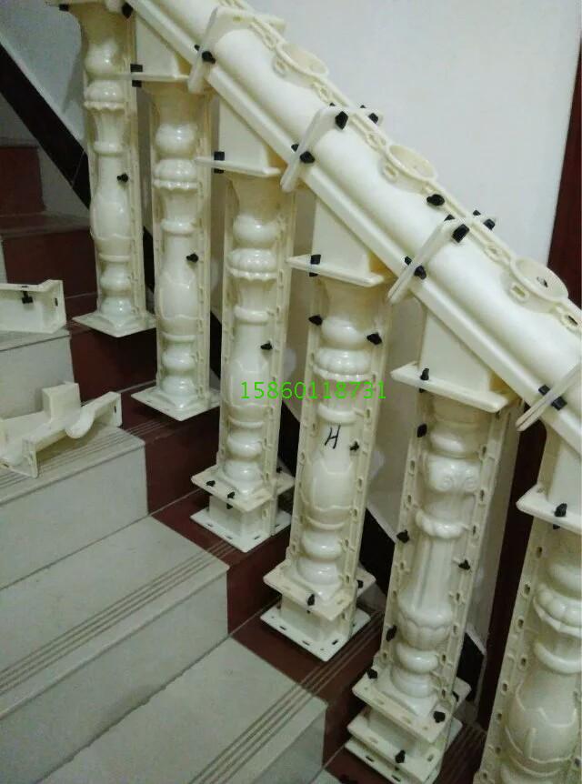 罗马柱磨具现浇楼梯扶手模具水泥欧式阳台栏杆楼梯护栏塑料