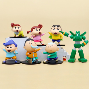 蜡笔小新摆件小新模型野原新之助康达姆小葵正南阿呆风间公仔摆件