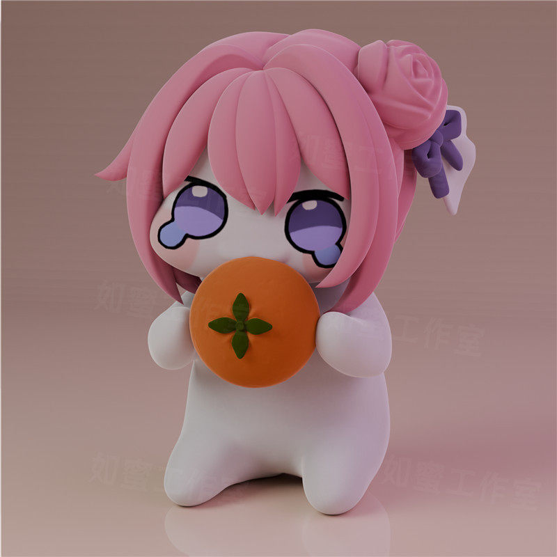 可爱立体手办 doro 桃乐丝 桌面小摆件模型吃橘子提袋装,家居饰品,3D模型摆件,淘宝优惠券,粉丝福利购,淘宝优惠卷