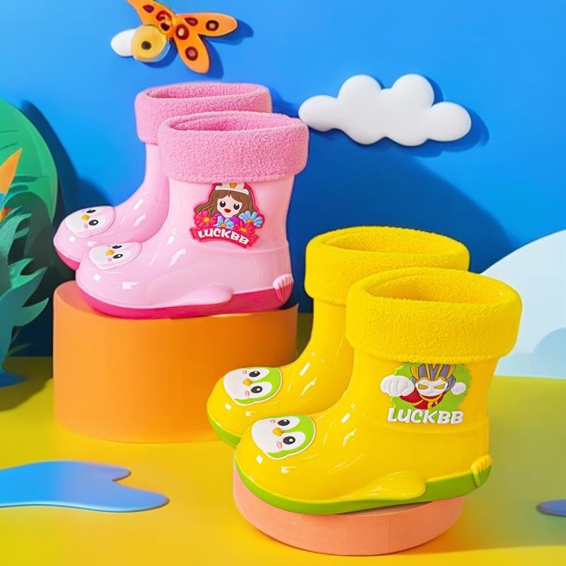 耐磨防水保暖幼儿园小孩雨靴可爱