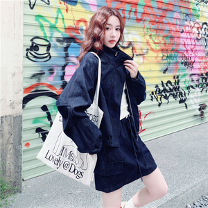 档口有货！立领牛仔外套+短裙两件套时尚套装2C118-T838P175控258图片