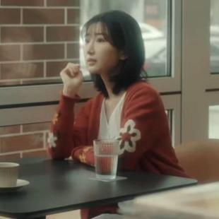 原版余生有涯毛晓彤叶思北同款红色毛衣女装衣服针织开衫外套上衣