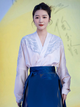 徐娇同款马面裙新中式国风汉服女秋冬日常v领上衣改良半身裙套装