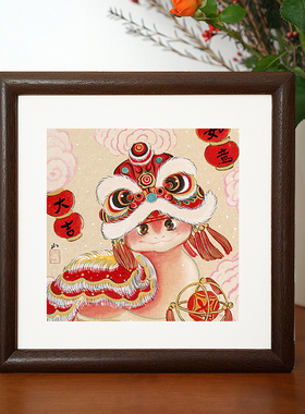 一二山原创蛇年摆台新中式家居