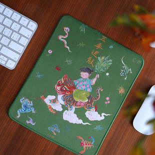 一二山 五毒退散鼠标垫 皇小小原创高颜值办公室桌垫防滑锁边