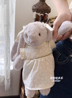 邦尼兔衣服法式碎花裙伽百利兔子裙子jellycat娃衣小熊玩偶衣服