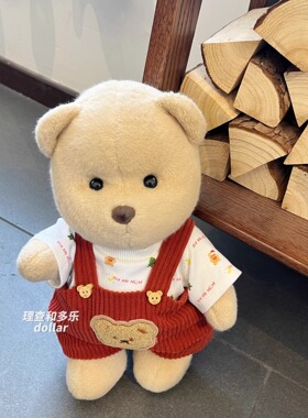 莉娜熊衣服小熊背带裤Jellycat巴塞罗熊衣服圣诞限定娃衣玩偶衣服