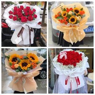 红玫瑰鲜花情人节生日表白花束礼物福建龙岩市新罗区永定区漳平市