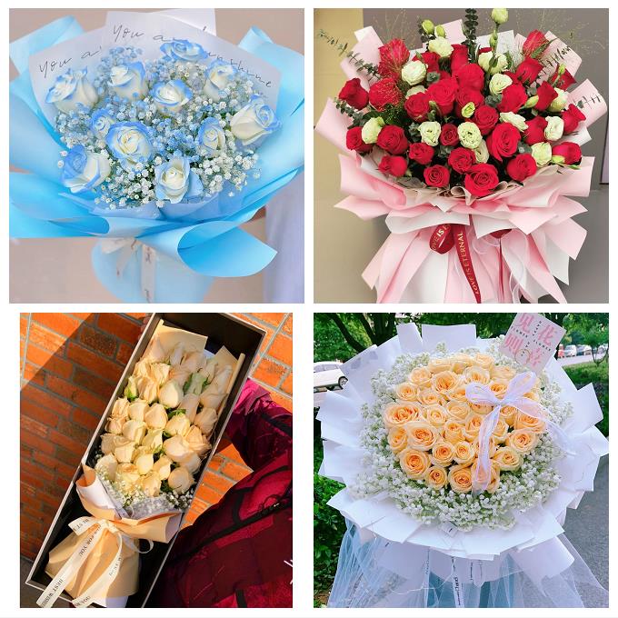 33朵玫瑰花束礼盒送女友北京石景山区金顶街广宁五里坨同城鲜花店
