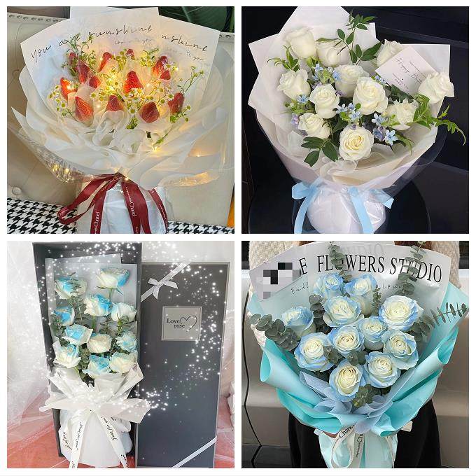 圣诞玫瑰鲜花束送老婆女朋友重庆市潼南荣昌区梁平城口县同城花店