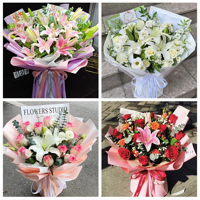 送上海市杨浦区殷行街大桥街同城鲜花店订香水百合玫瑰女朋友生日
