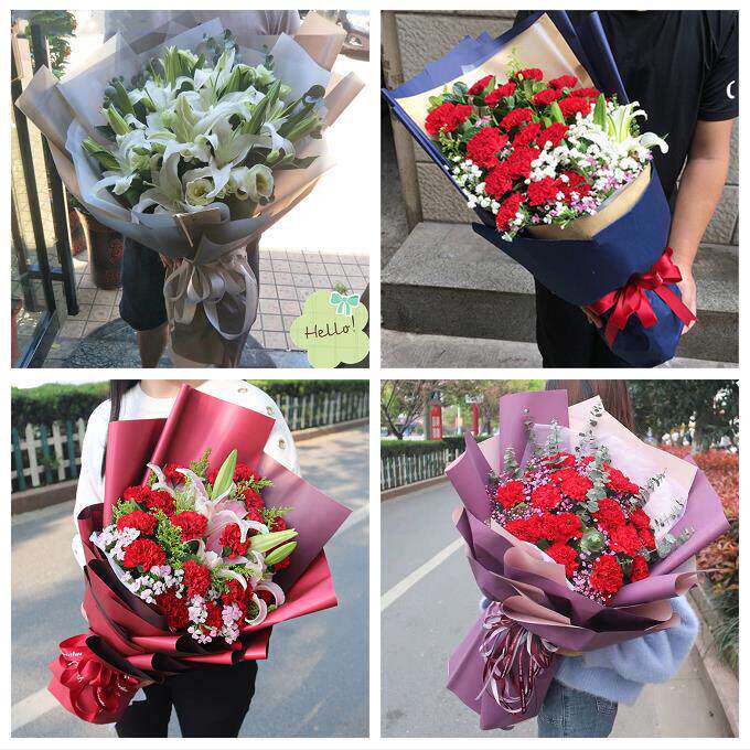 玫瑰百合向日葵康乃馨鲜花上海市黄浦区南京东路外滩街道同城速递