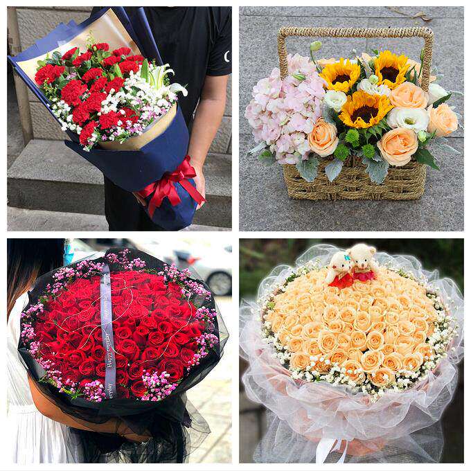 玫瑰百合向日葵康乃馨鲜花广西桂林市灌阳县龙胜县资源县同城速递