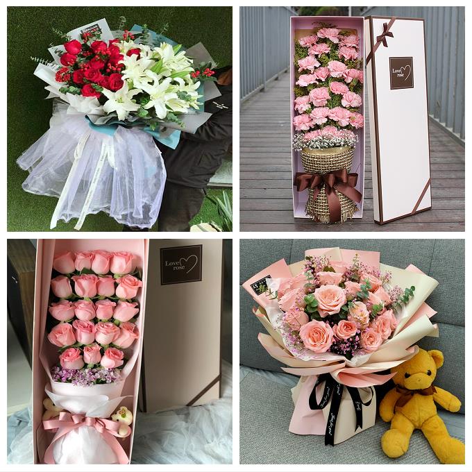 康乃馨玫瑰百合鲜花送女友大庆市萨尔图龙凤区让胡路区同城花店