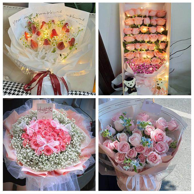 圣诞玫瑰鲜花束送老婆女朋友送四川省内江市资中县隆昌县同城花店