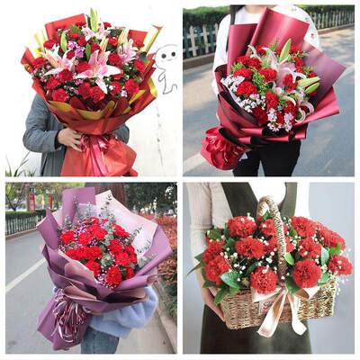 玫瑰百合向日葵康乃馨鲜花甘肃张掖市甘州区肃南县民乐县同城速递