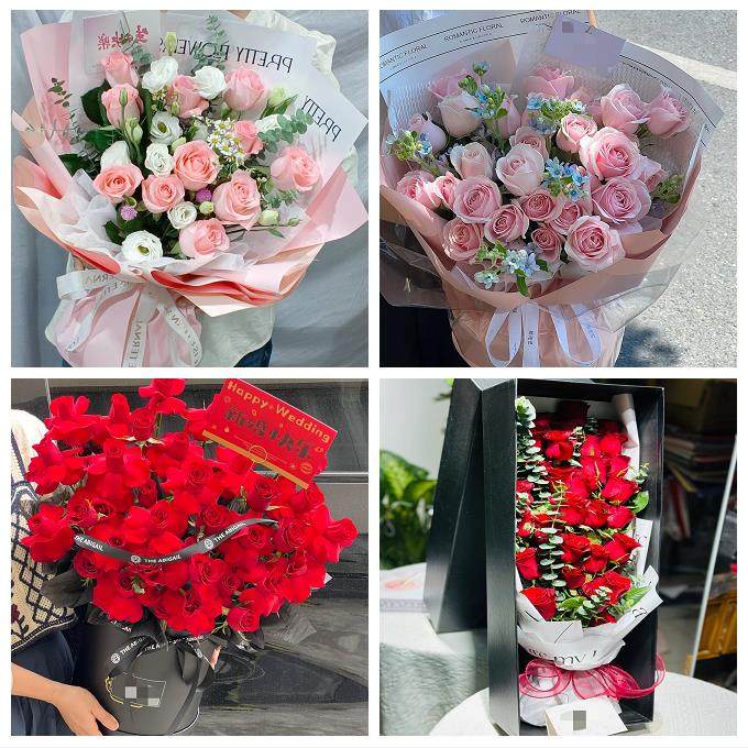圣诞玫瑰鲜花束送老婆女朋友佳木斯市向阳前进东风区郊区同城花店