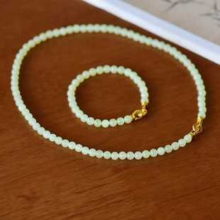 男女女款单圈多宝手串项链手链 天然和田玉黄口玉质温润尺寸 大