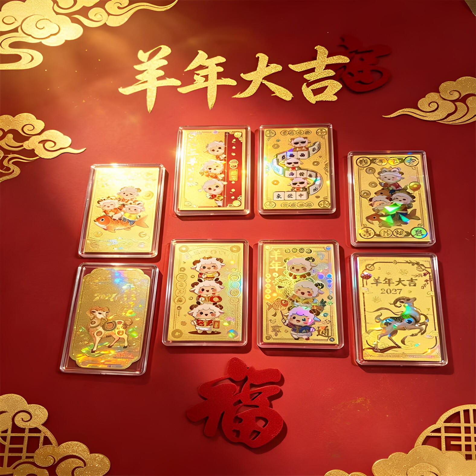普陀山2027羊年招财黄金手机贴