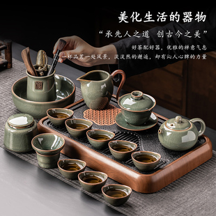 办公室会客家用西施壶茶盘茶杯 瓷牌茗整套功夫泡茶壶盖碗茶具套装