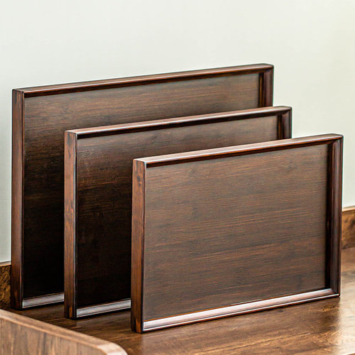 日式功夫茶具客厅创意长方形托盘