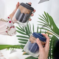 Sứ thương hiệu trà thủy tinh du lịch trà ngoài trời bộ trà nhanh chóng cốc phong cách Nhật Bản một nồi bốn cốc túi xách tay bộ bình trà có túi đựng đi du lịch