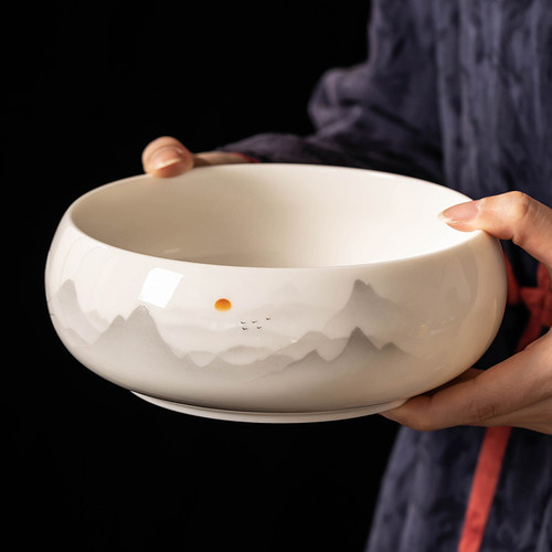 瓷牌茗中式茶洗大容量茶洗杯