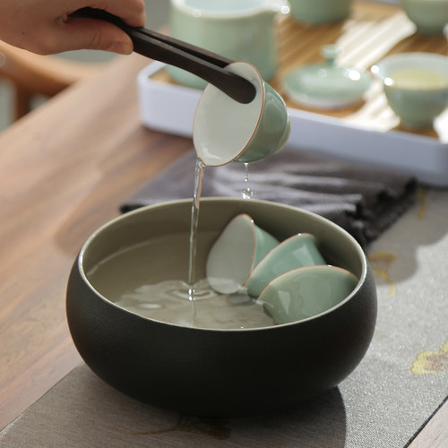 黑陶笔洗水孟杯子器皿茶道