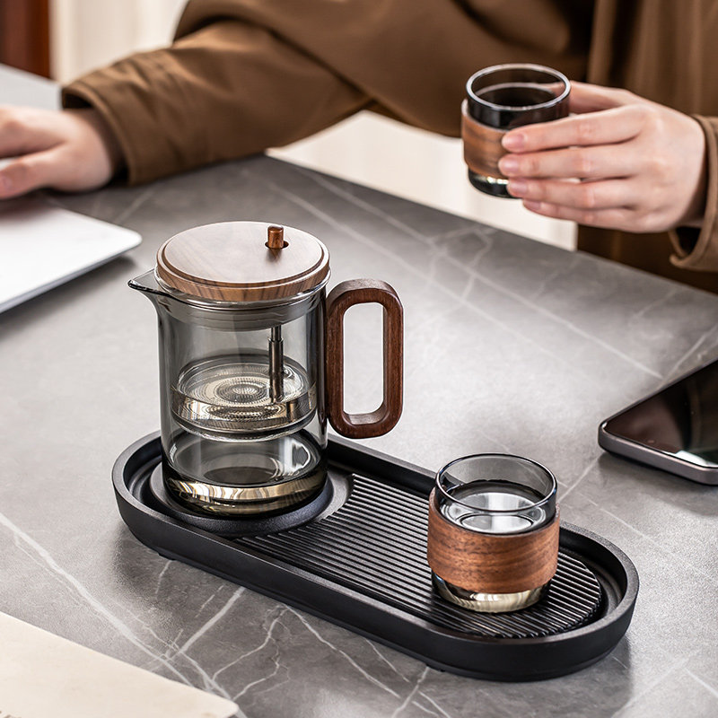 瓷牌茗飘逸杯泡茶壶高档茶水分离一键过滤冲茶器家用办公会客茶器