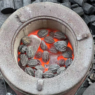 【戚千火焰】山核桃炭硬碳果核炭无烟无味高温天然果核炭小炉煮茶