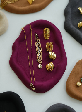 首饰展示架美拉德风异形盘高档柜台戒指耳环收纳陈列摄影摆件道具