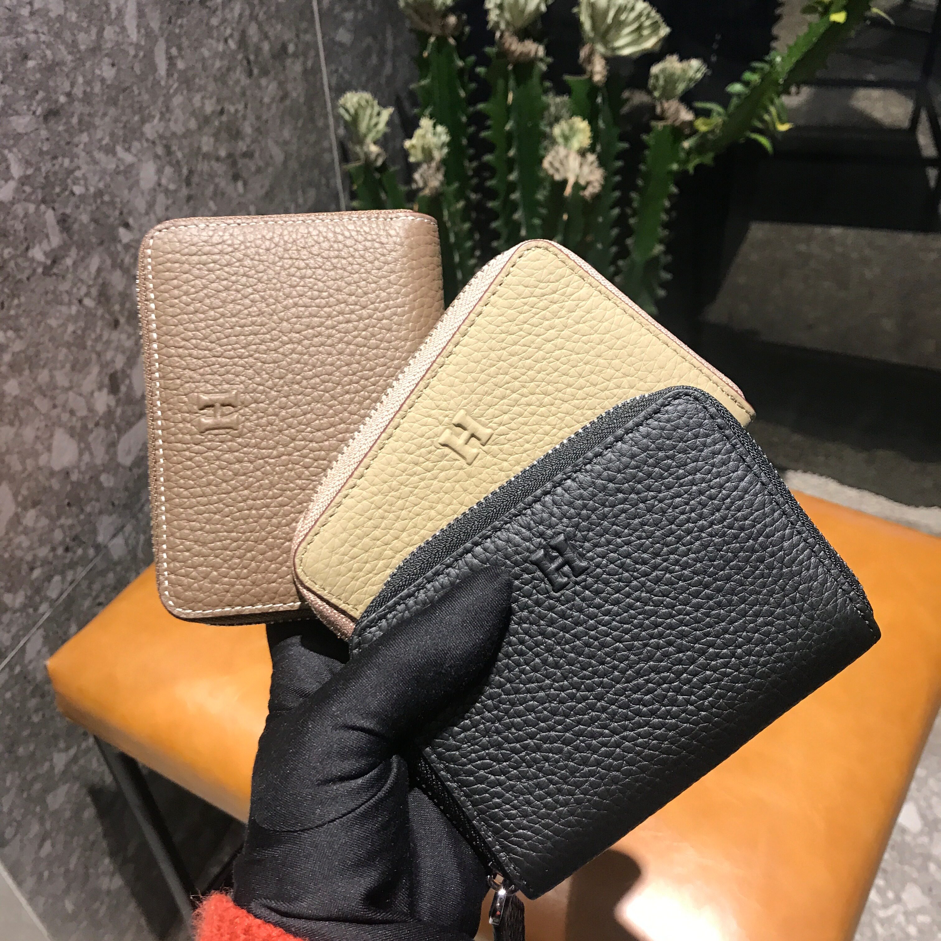 真皮女式小卡包h软牛皮拉链多功能防消磁盗刷零钱包多卡位卡片包