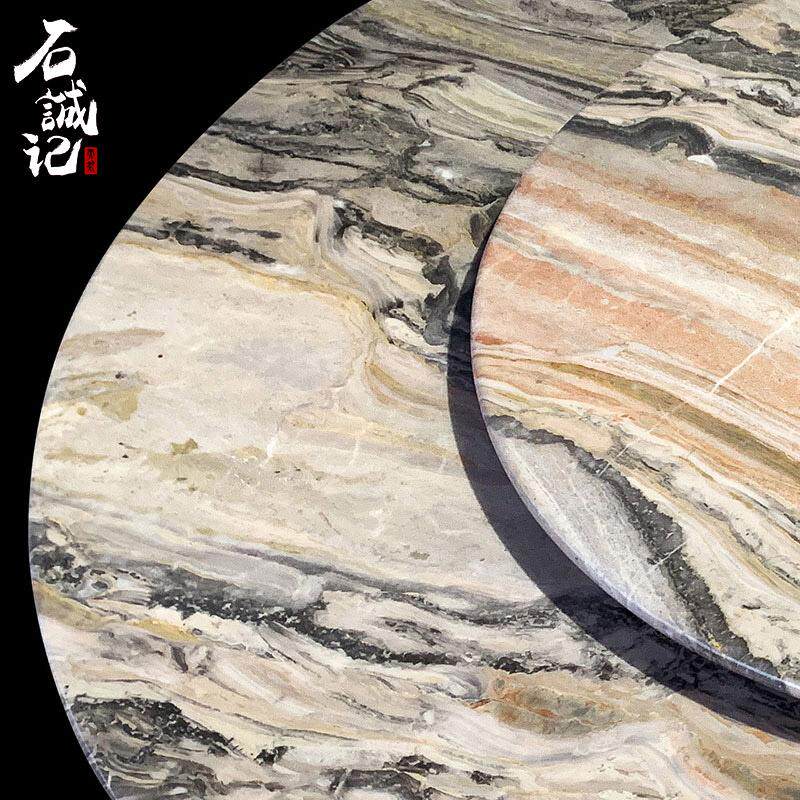 中式天然石茶台家用大理石茶盘