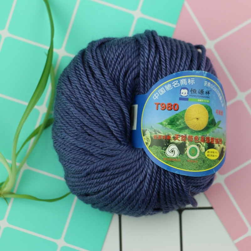 恒源祥牌天丝绿色针织