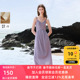 ibudu2025夏季 新款 度假吊带裙收腰A字裙编织肩带长裙女