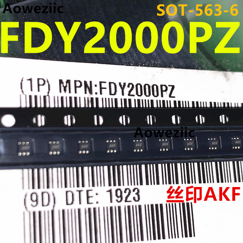 10个 FDY2000PZ SOT-563-6 丝印AKF 2个P沟道 20V 350mA 场效应管