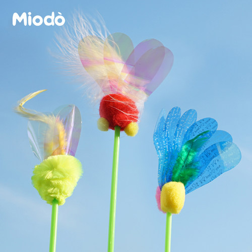 amycarol昆虫响纸羽毛逗猫棒