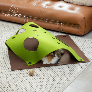 Naturavox猫咪钻钻乐游戏毯猫隧道躲避屋玩具垫毛毡猫窝猫帐篷