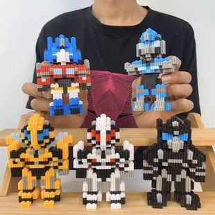 华纳变形金刚套装大黄蜂擎天柱积木跨境益智拼装儿童玩具成人礼物